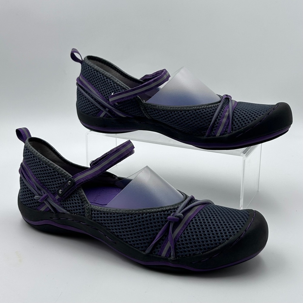J-41 Misty-Mesh Mary Jane Womens 10 Grey Purple Sporty Hiking Gorpcore Flats